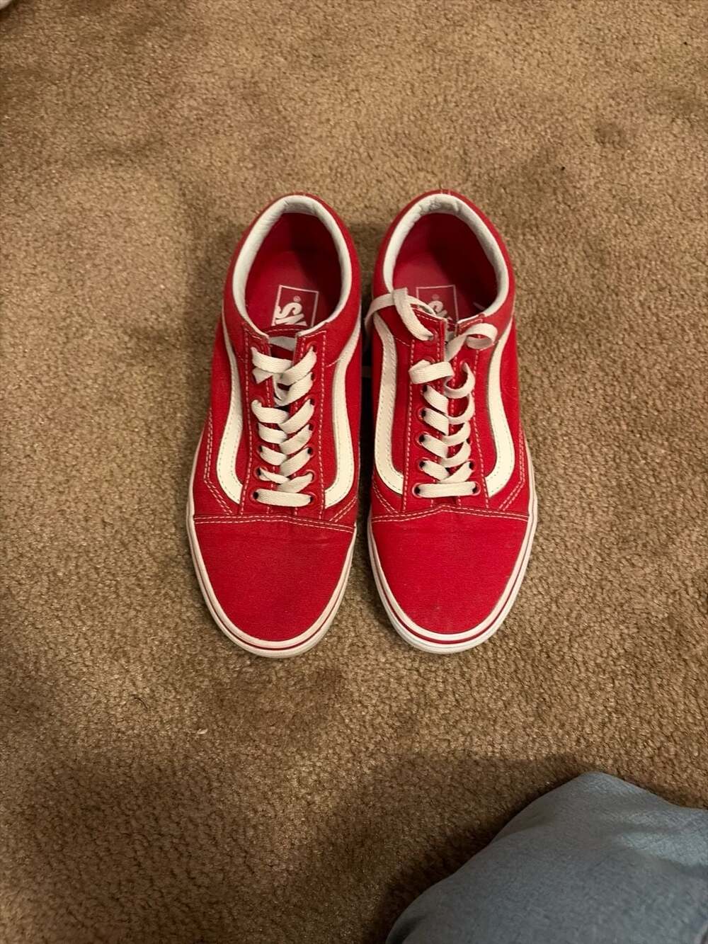 Vans Old Skool Red & White Skate Shoes